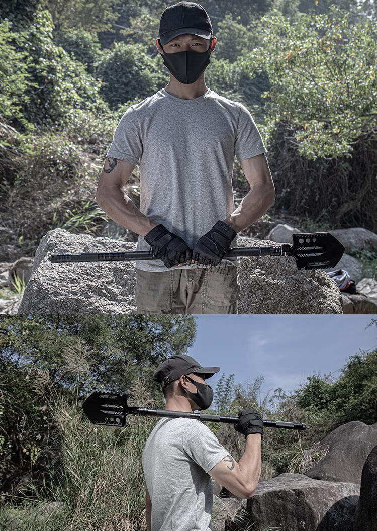 德国多功能工具铲 德国工兵铲锰钢多功能露营户外工具车载兵工铲铁锹