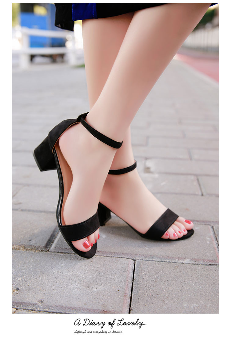 凉鞋女包后跟2020夏季新款高跟粗跟脚腕绑带韩版包跟女鞋子百搭露趾潮