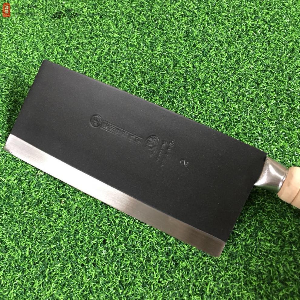 双狮牌菜刀广州双狮牌2#锋钢桑刀木柄切丝刀 双狮三合钢菜刀家用切片