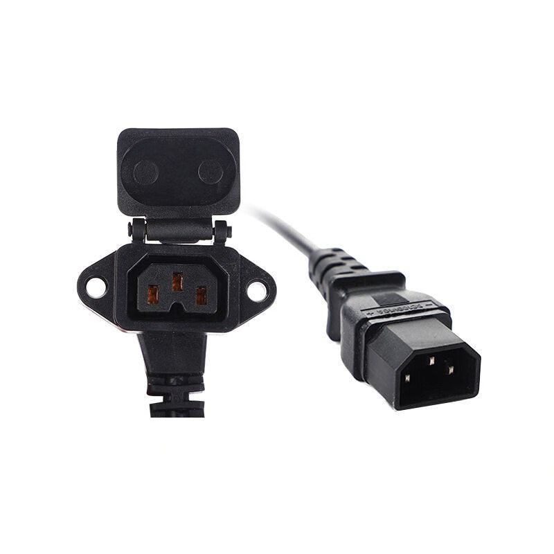 小刀国标电动车充电孔充电器线充电口公母头插头座高层延长线爱玛小刀