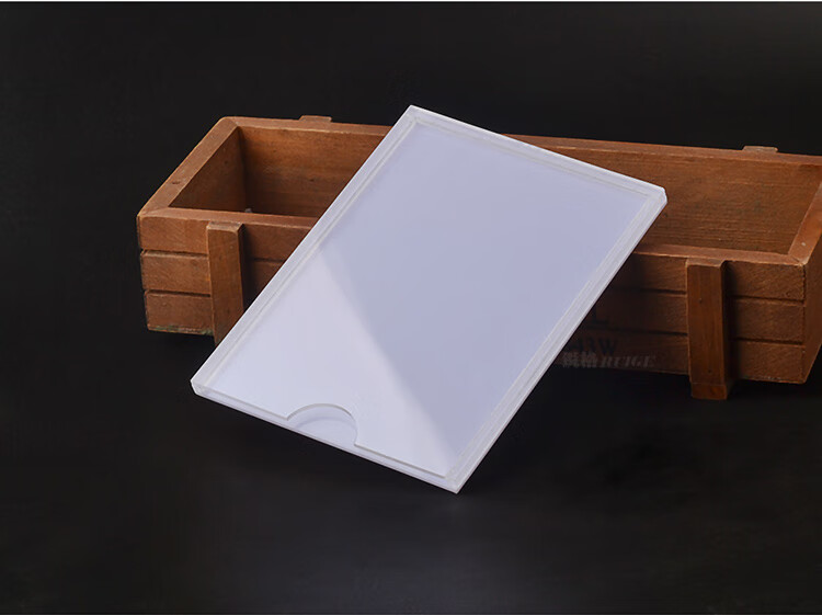 亚克力a4卡槽 有机插槽 照片插盒广告插卡透明白底亚克力盒子 横款(长