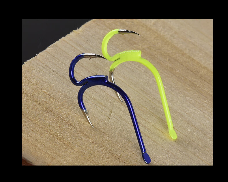 神钩防脱钓鱼神器8尹伊势尼4 5 6号我爱发明鱼勾 子母钩蓝色款(10枚)