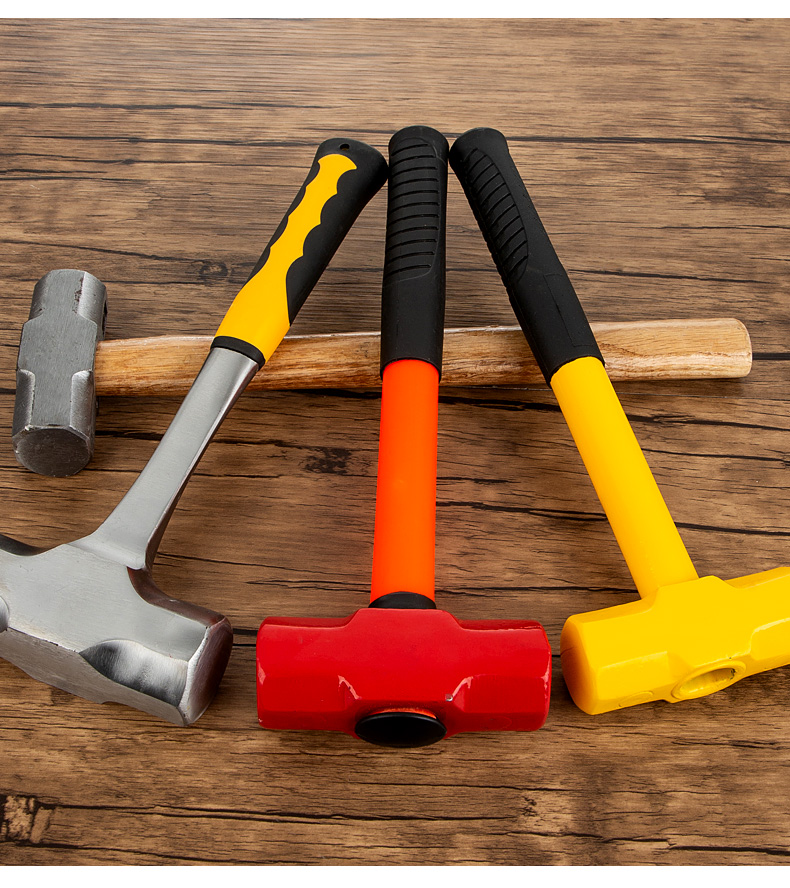 大锤八角重型一体钢锤头砸墙拆墙榔头石锤实心大号铁锤子工地用锤