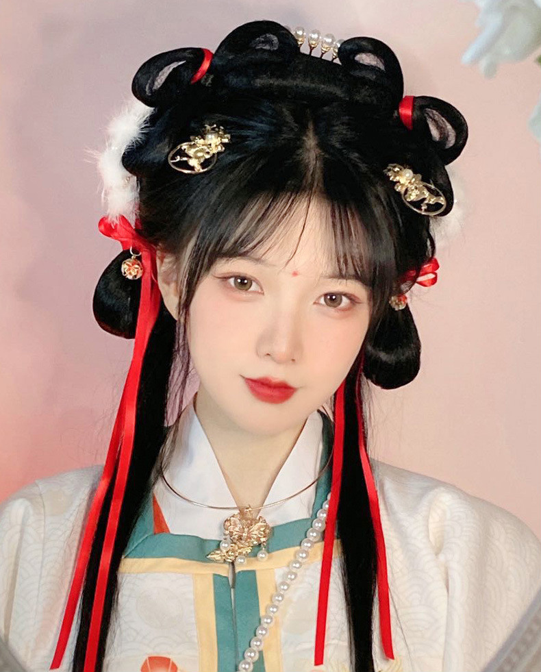 唐妮古装汉服假发包古风一体式发梳款软发髻唐风盘发造型新手垫发发包