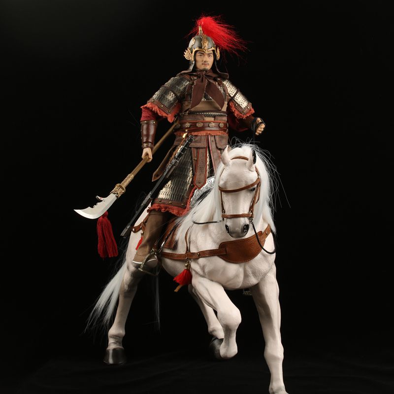 微型微缩古代长1比6关羽青龙偃月刀二郎神三尖两刃刀440钢材 宣花斧