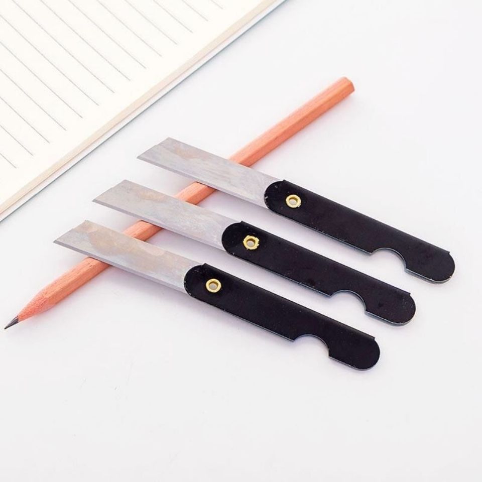 京聪jingcong不锈钢小刀铅笔刀学生削笔刀美工小刻刀裁纸刀8090后经典