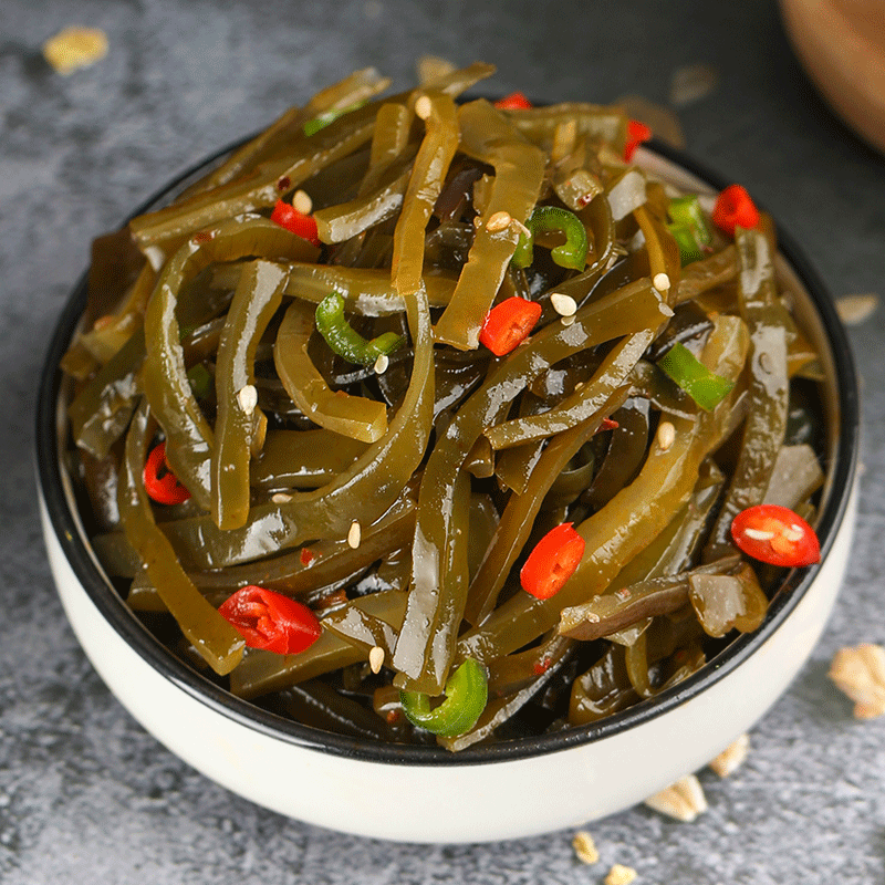 海婷 海带丝开袋即食香辣海带块零食小吃麻辣下饭菜整箱商用 香辣海带