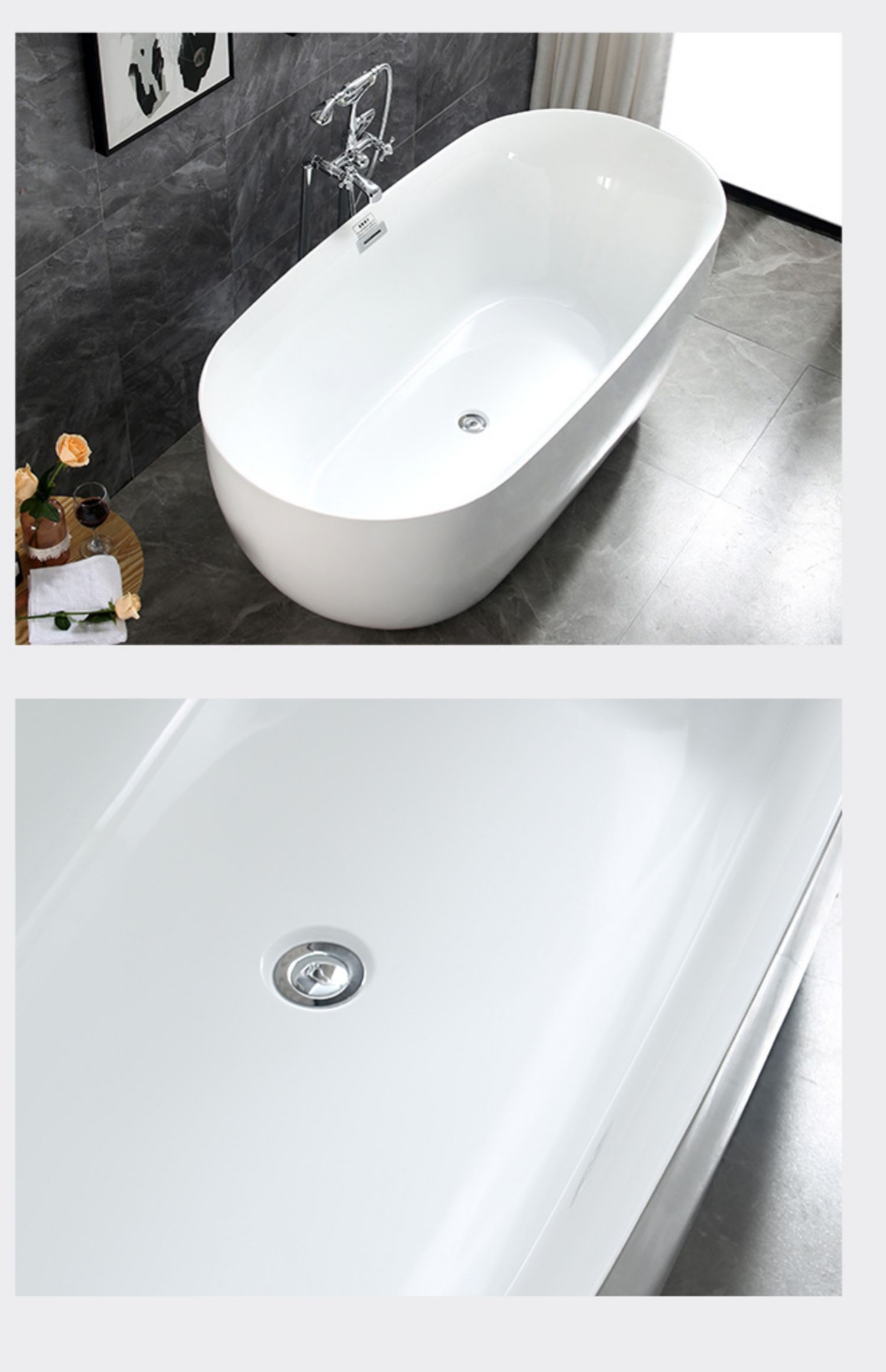 toto 大浴缸家用小户型双人独立式无缝一体亚克力浴缸迷你新中式贵妃