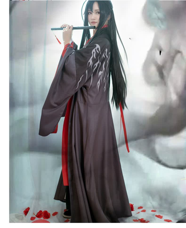 夷陵老祖魏无羡同款全套角色扮演动漫女装汉服古装 全套衣服 hair