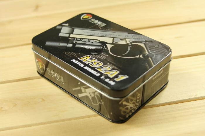 军训枪模合金帝国1205m92a1全金属全拆卸抛壳模型不可发射银色6发一体