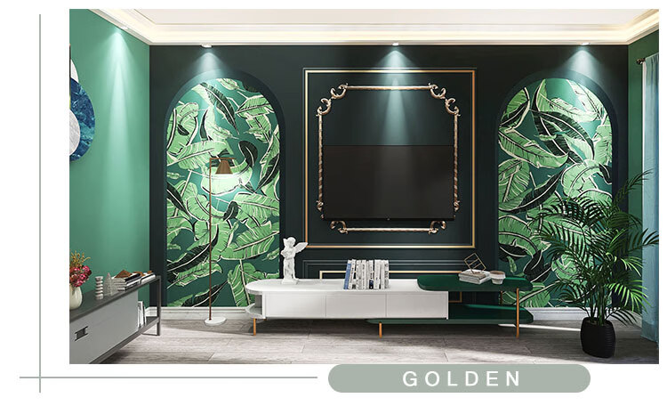 德梵蒂3d立体仿石膏线墙纸客厅沙发电视植物背景墙壁纸轻奢服装店墙布