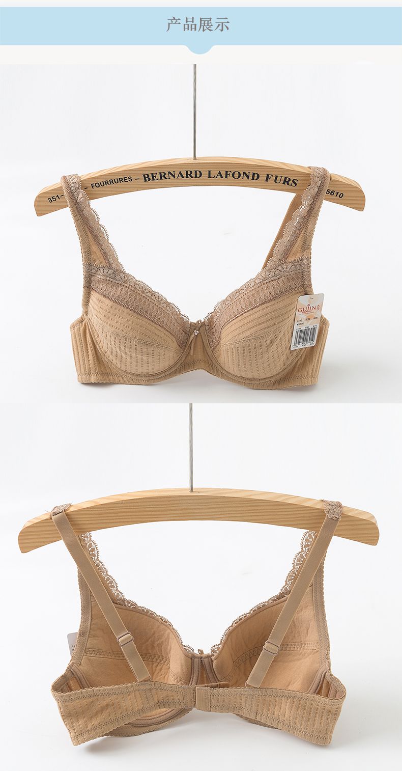 超大码全罩杯胸罩胖mm加肥加大码女文胸全罩杯薄款内衣聚拢胸罩浅粉色