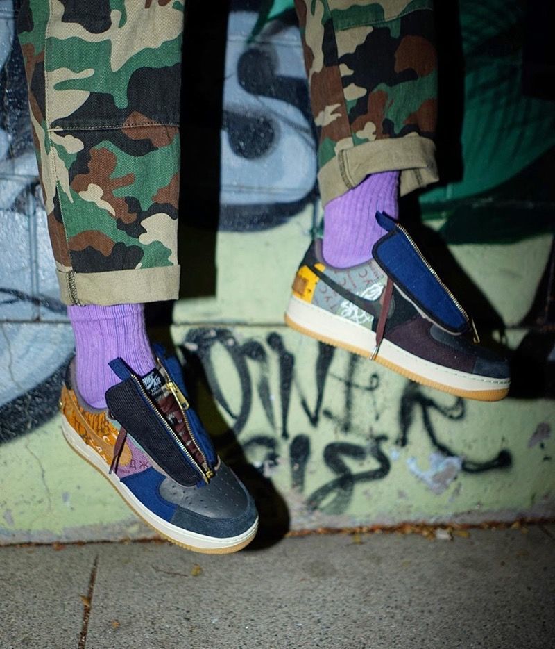 travis scott x air forc 1 空军一号ts联名鬼脸拼接cn2405-900