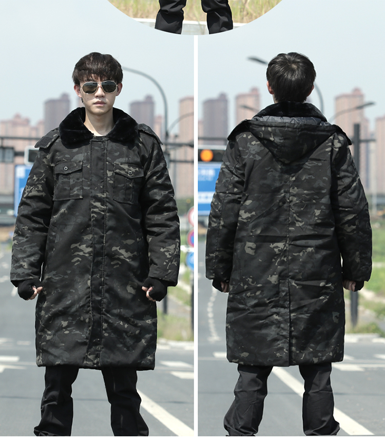 长款军棉大衣男冬季加厚迷彩劳保东北大衣冷库棉袄保安