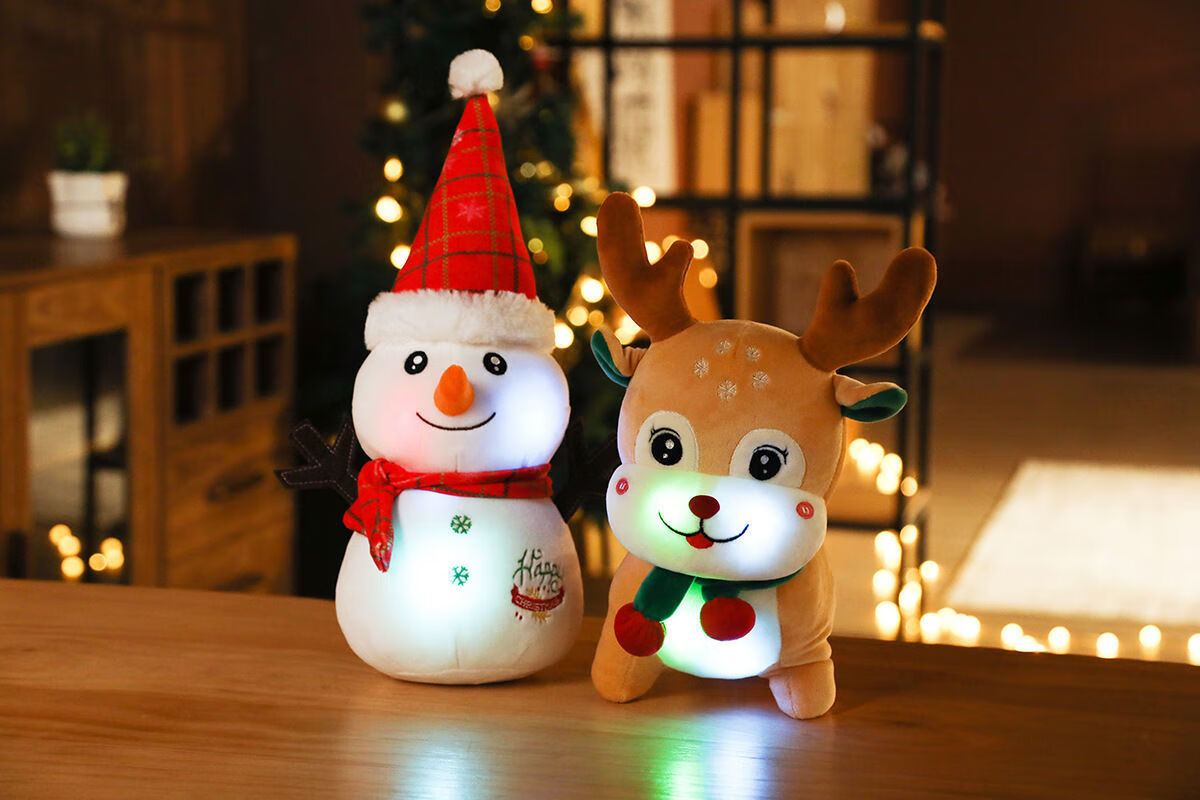 圣诞老人玩偶公仔圣诞节麋鹿小娃娃毛绒玩具儿童平安夜加女生礼品m