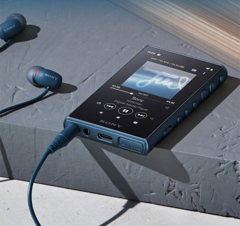索尼sonynwa105hnmp3音乐播放器安卓高解析度无损随身听蓝色