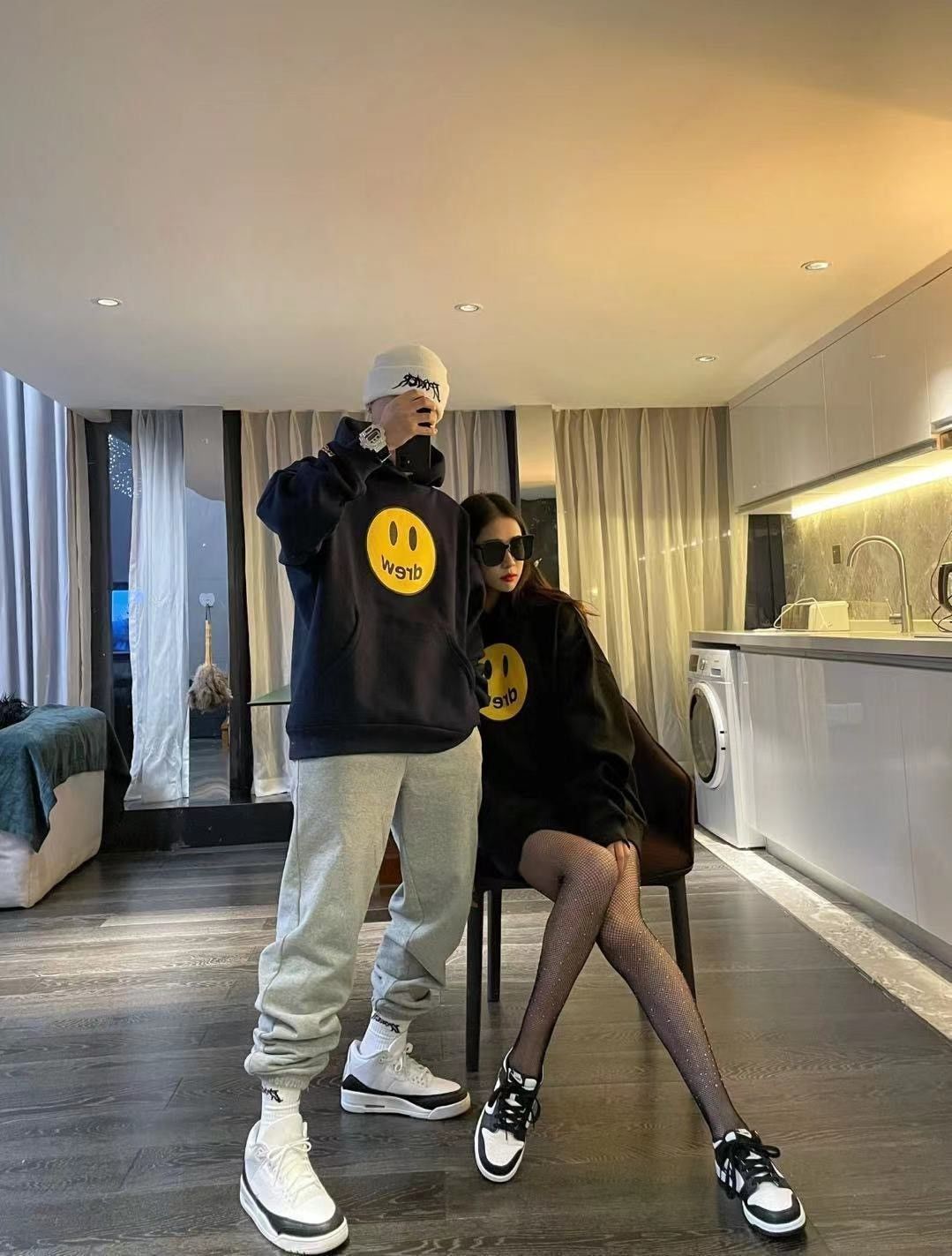 纯原aj3藤原浩联名北卡蓝尼克斯白橙湖人篮球鞋男国潮休闲运动鞋aj3黑