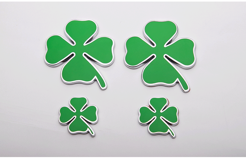 捷顺行汽车金属幸运守护四叶草车标侧标阿尔法罗密欧四叶草车贴车身贴