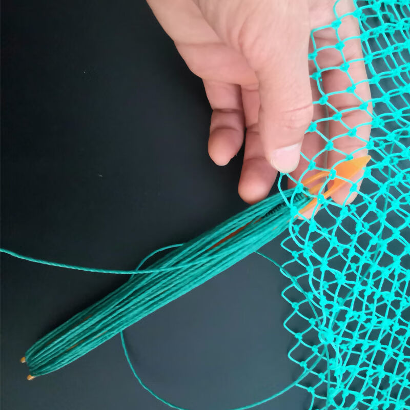 双层渔网针的织法图片