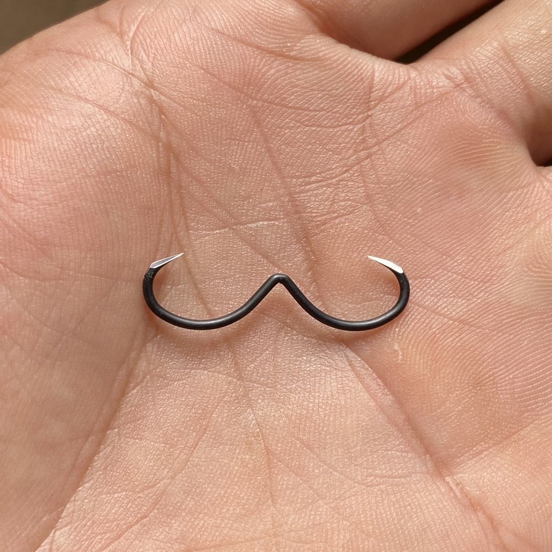 8号鹰嘴钩形硬锋利甲鱼枪钩憋钩打甲鱼枪钩 3.0-1.