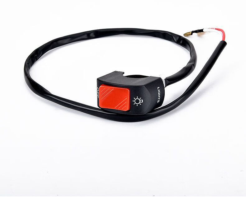 biepu电动车灯开关电瓶摩托车前大灯外置led车把改装按钮配件总成通用