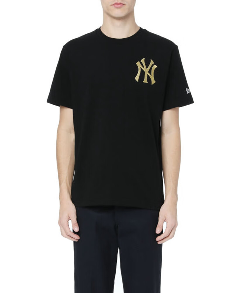 香港潮牌 /new era 春夏男女款刺绣字母简约休闲短袖情侣t恤 白色 s