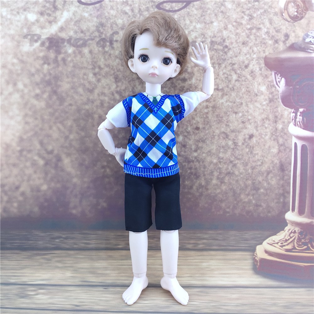 男芭比娃娃30厘米男孩王子娃娃衣服男朋友男娃玩具礼物 换装套 紫红色