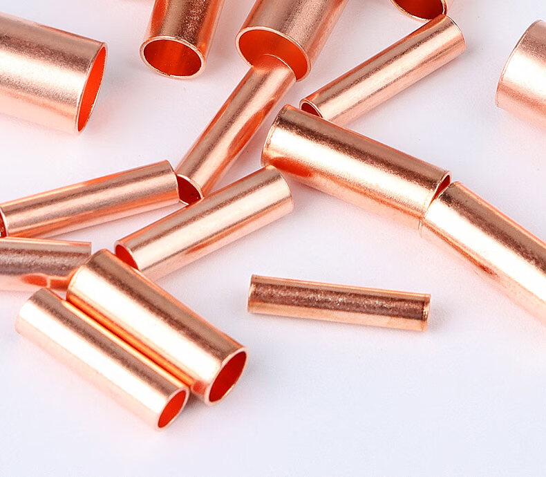 gt紫铜连接管冷压接线端子电线快速连接神器对接头并线管型铜鼻子铜管