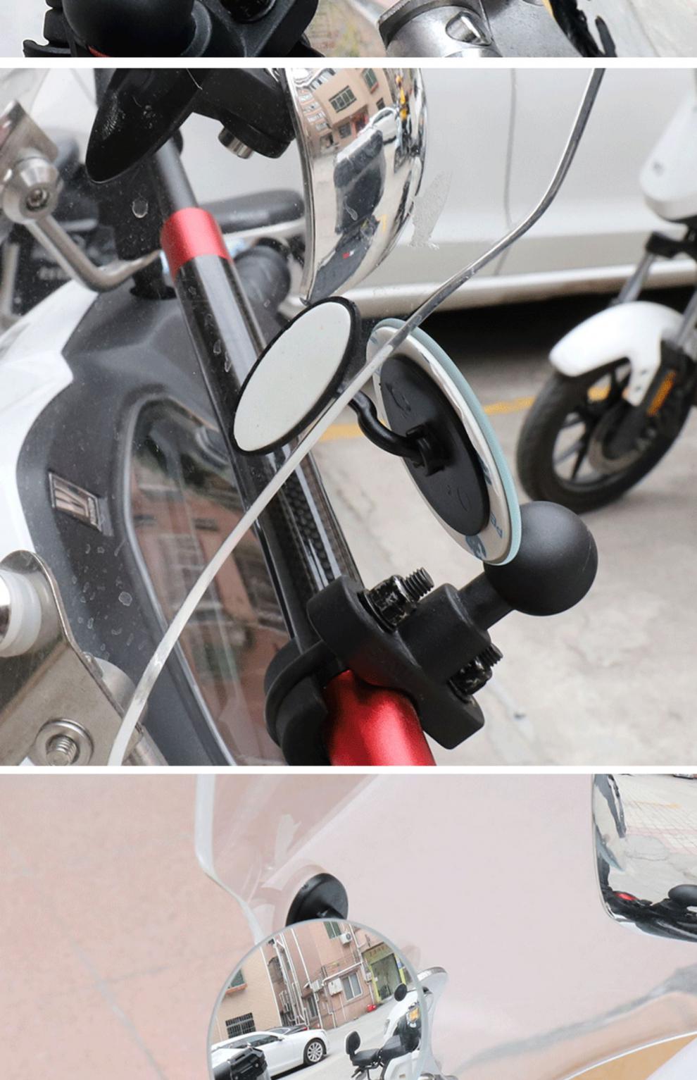 铃木uy125后视镜摩托后视镜改装广角高清可调外移小圆镜铃木ue125uy