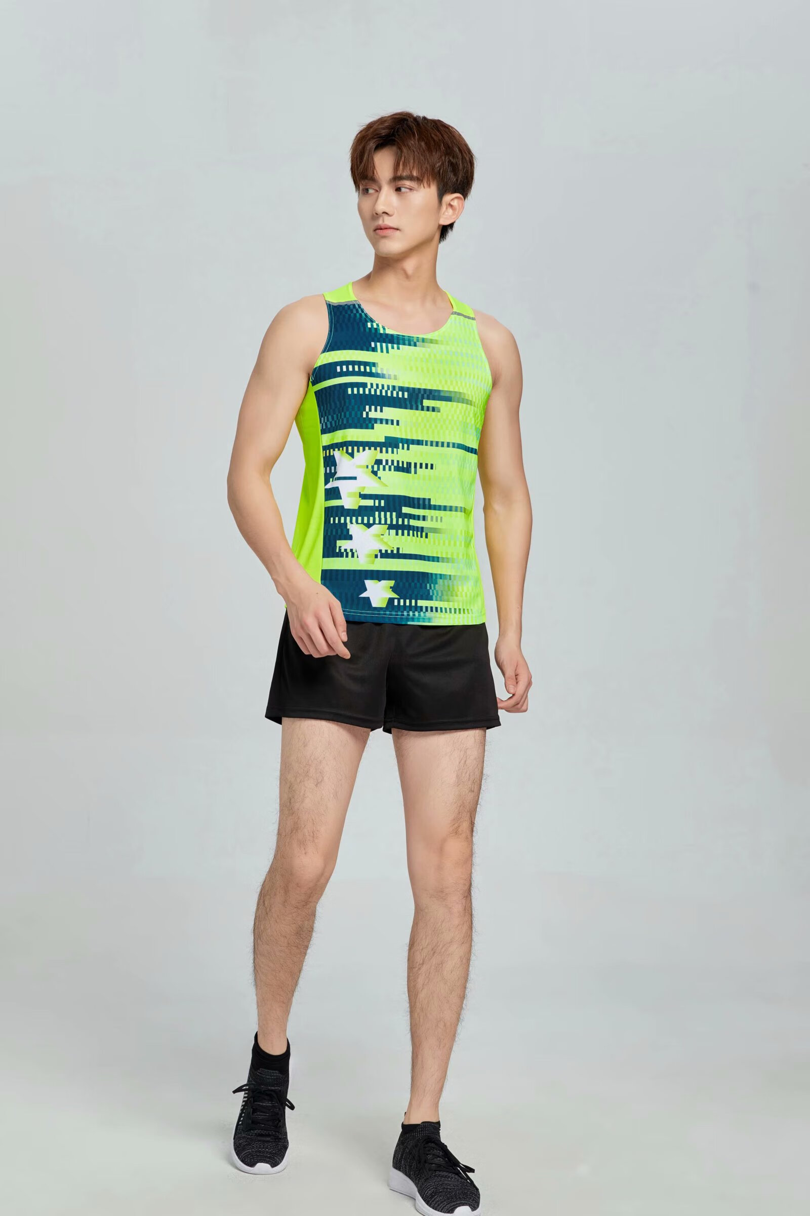 新款田径服套装男女体育生训练服背心比赛服运动服马拉松跑步速干