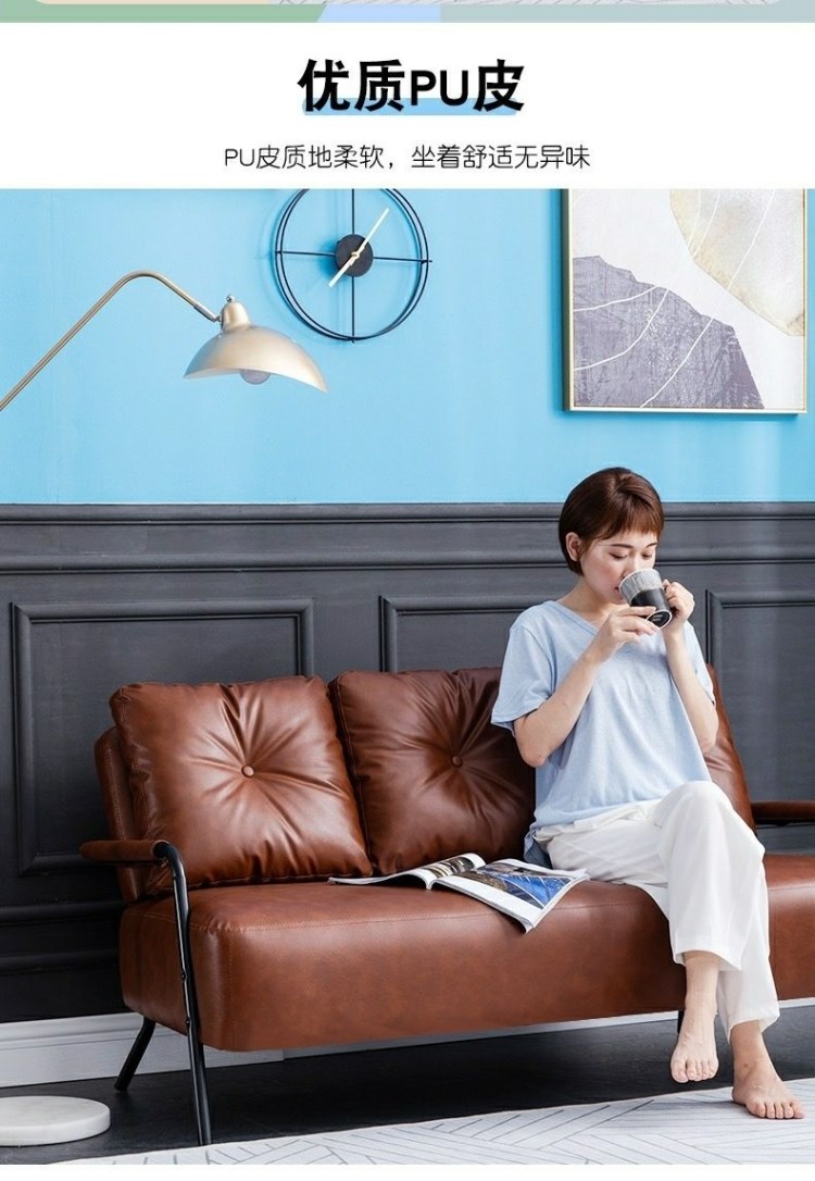 墨绩 理发店沙发椅 理发店沙发发廊专用等候椅小沙发服装店女装店休息