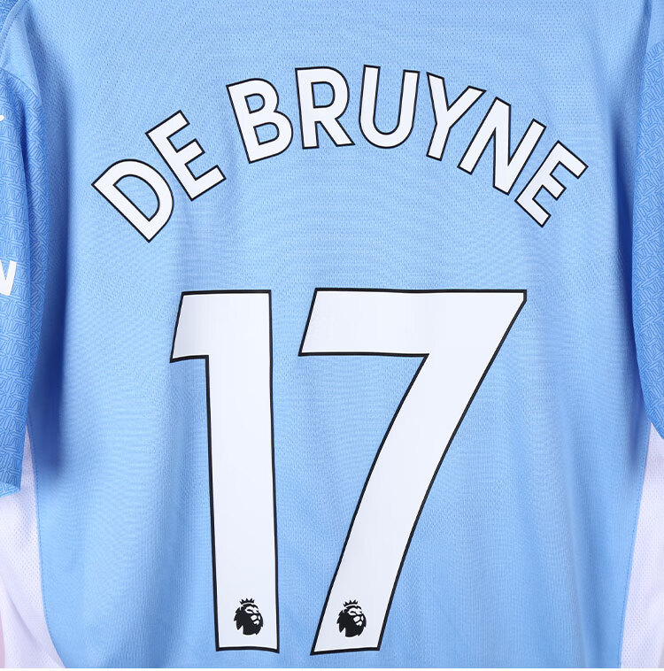 主场英超足球服球员球迷版球衣17号德布劳内福登球员版无印号无臂章s