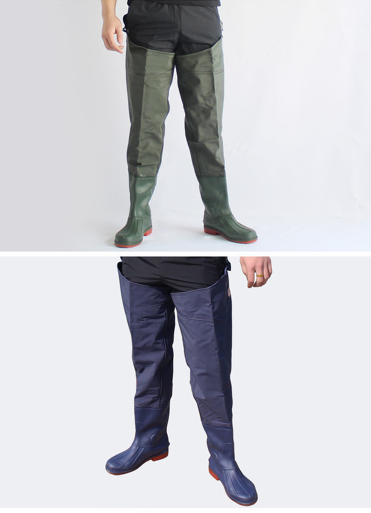 下水穿的库子鱼塘水裤下半身水鞋半身过膝下水裤防水腿裤加厚超高筒