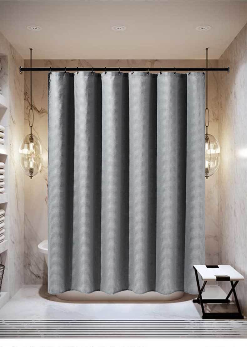 多样屋浴帘多样屋浴帘北欧浴室防水布日本套装免打孔隔断帘加厚卫生间