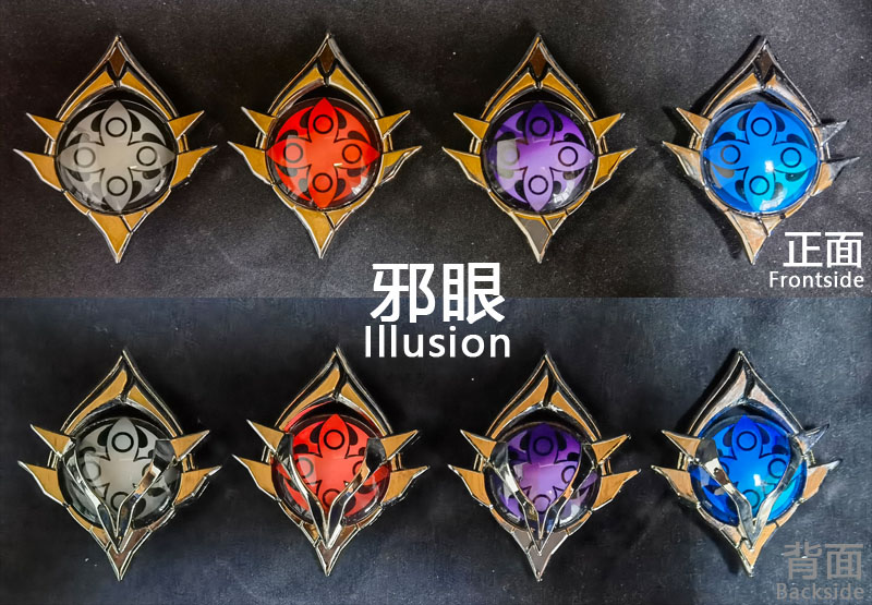 万代bandai原神挂件原神周边蒙德璃月至冬稻妻神之眼金属挂件吊坠cos