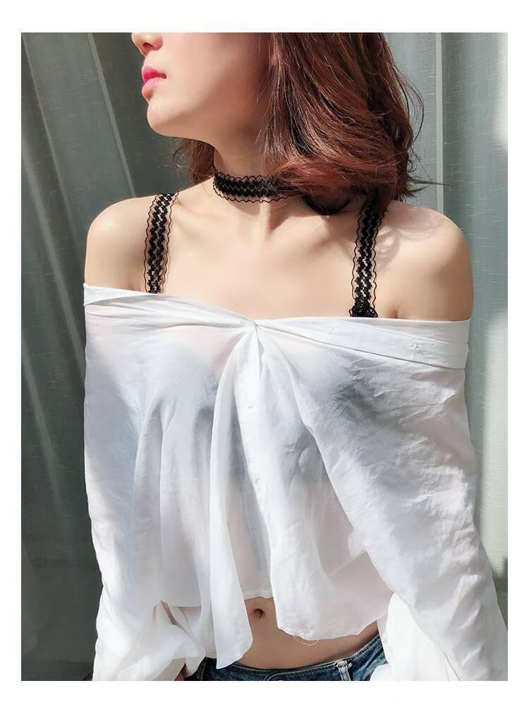 蕾丝肩带宽内衣带女无痕可外露配件文胸罩带子美背带透明隐形xin 黑