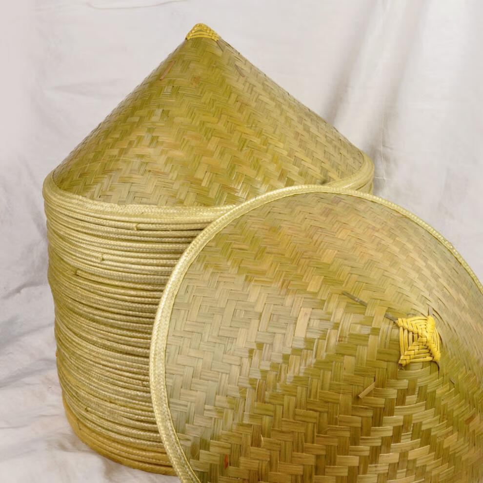 jpntky服饰配件新品斗笠帽竹编帽子防雨防晒斗笠头竹篾编帽子舞台表演