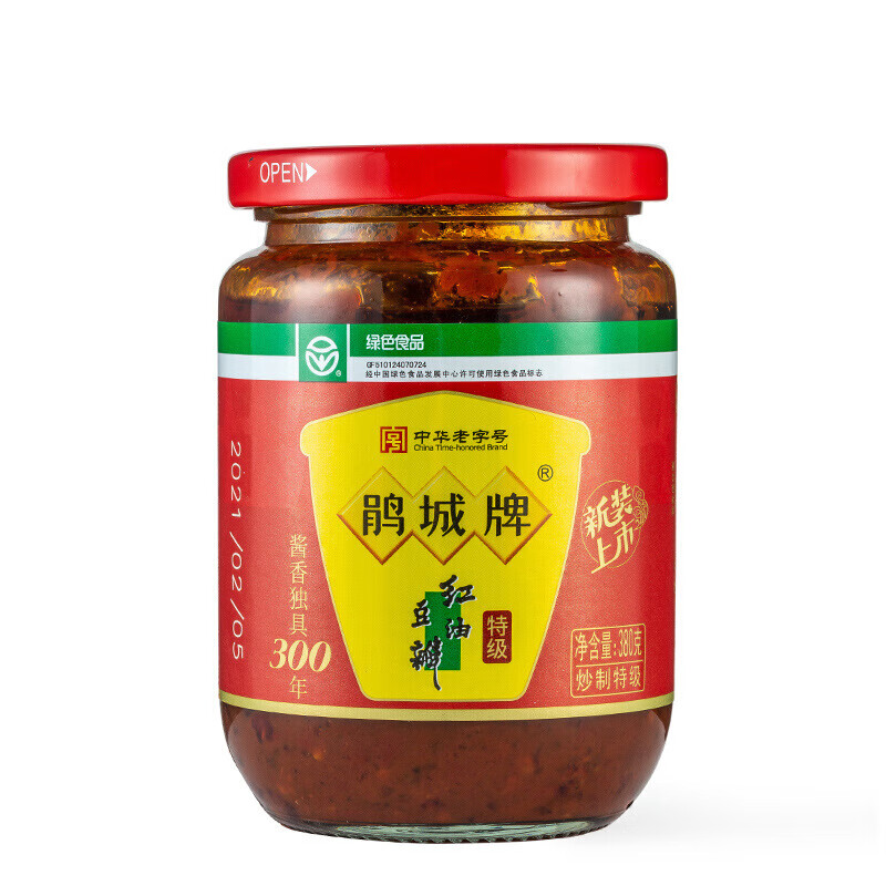 鹃城牌红油郫县豆瓣酱瓶380g