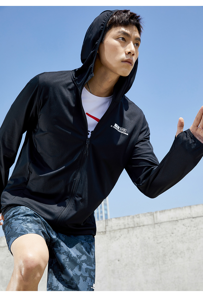 安踏男子防晒服抗紫外线upf40运动外套男2022春季新款防晒衣户外晨跑