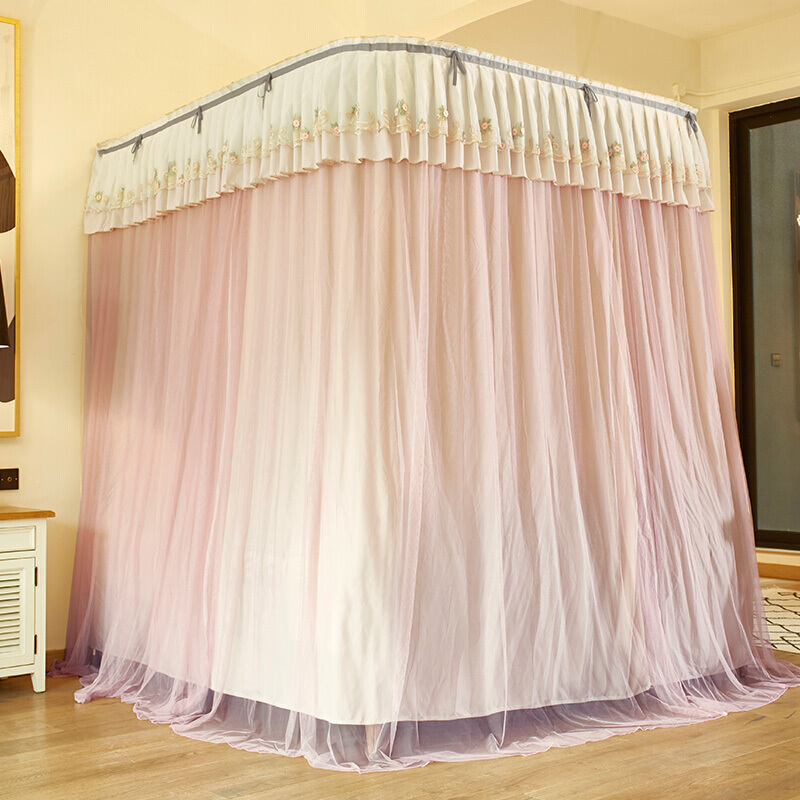 悦爱你 蚊帐欧式防尘床帘遮光双人2.