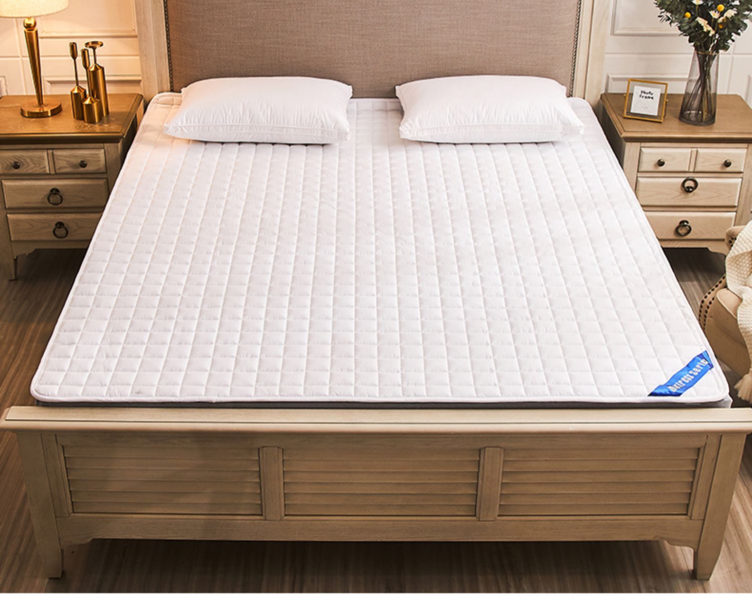 雅鹿家纺品牌罗兰床垫软垫家用保护垫防滑薄床垫垫褥子垫被双人可水洗