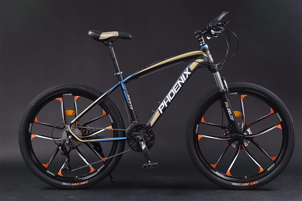 凤凰3336速油碟线碟山地自行车变速十刀一体轮越野男女学生成人单车