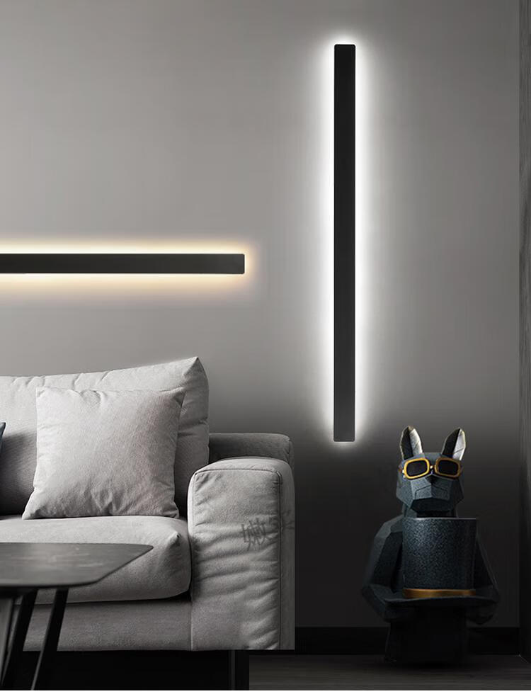 欧普照明官方旗舰同款长条壁灯现代简约客厅沙发背景墙壁灯极简卧室