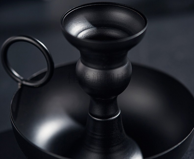 烛台装饰铁艺简约蜡手持欧式复古家用浪漫烛光晚餐桌婚庆摆件9柄手持