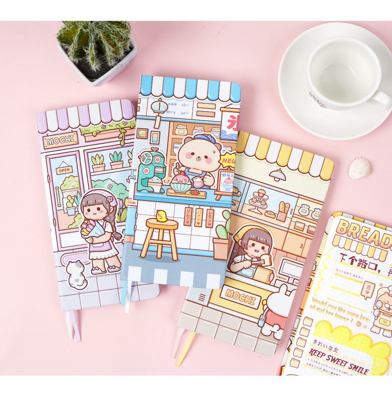 辉航睿盛 小麻薯周记weeks小码数手杖版手帐本方格内页周计划 面包