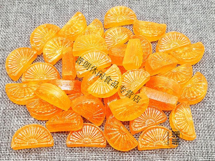 东北光腚糖老式传统花糖光糖水果糖怀旧硬糖球形糖橘子瓣500g橘子瓣