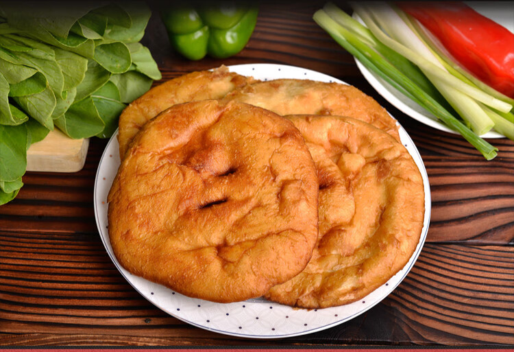 甘肃特色小吃老油饼特产面点好吃即食美食早餐西北手工香酥馍馍原味