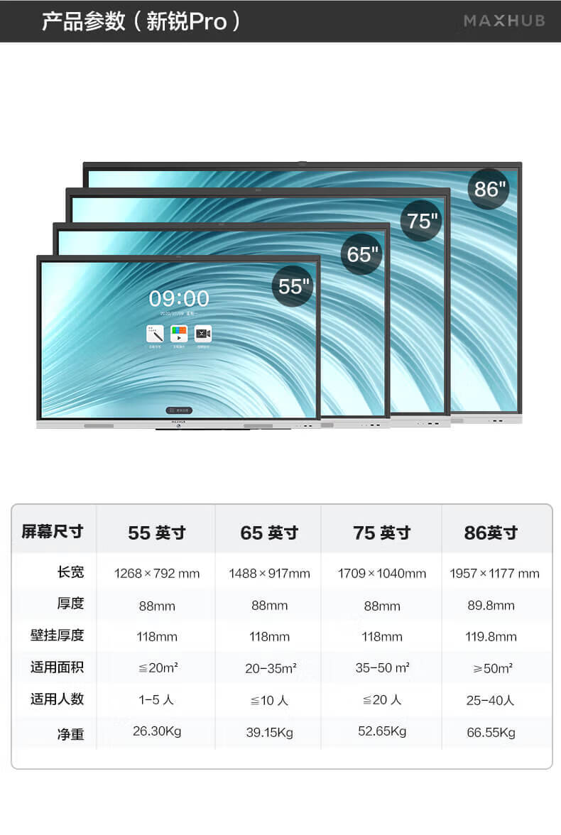 华为(huawei)同款智能会议平板触摸电子白板视频会议教学一体机琦莎