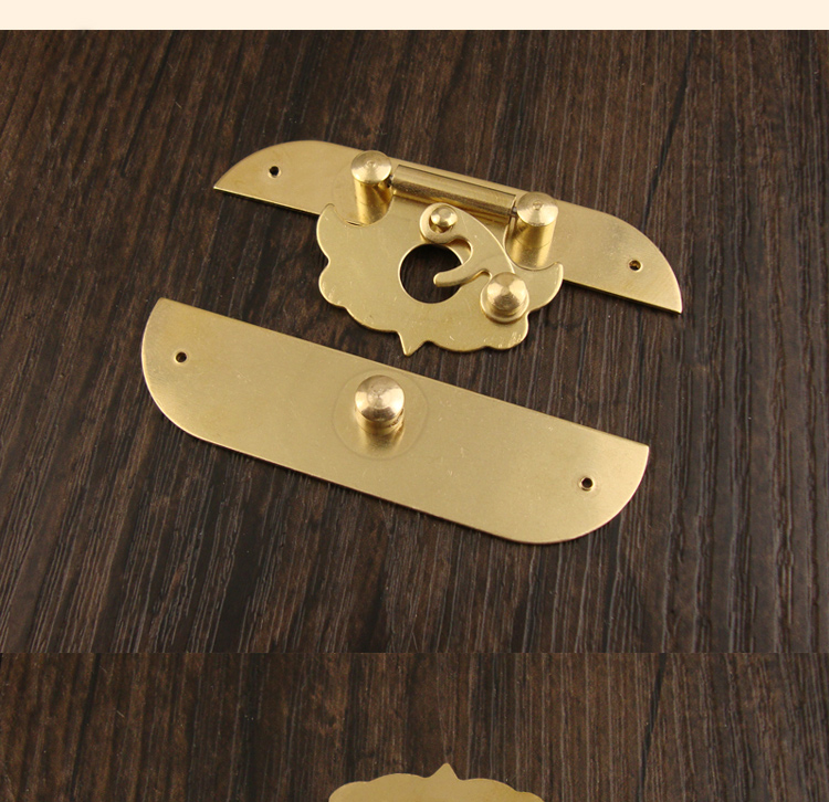 樟木箱的铜配件中式仿古复古典纯黄铜小箱包扣搭扣挂锁扣樟木箱首饰盒