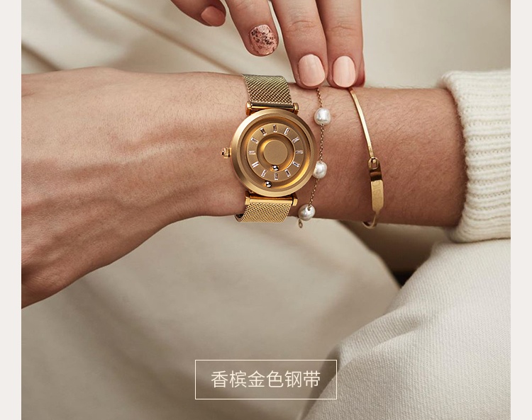 eoeo手表eoeo女士手表金感小众简约气质轻创意磁悬浮2021新款杰霆